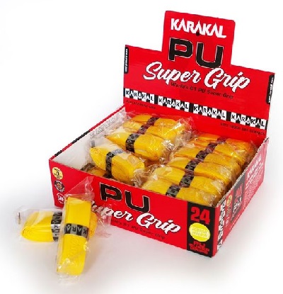 Caja de 24 Supergrips Karakal PU amarillos