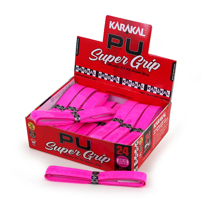 Caja de 24 Supergrips Karakal PU rosas