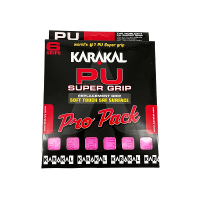 Pro Pack de 6 Supergrips Karakal PU rosas